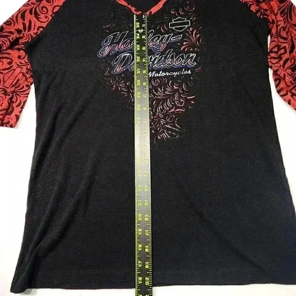 Harley-Davidson Women's Tee 3/4 Sleeves w/Burnout Logo Large Barnett El Paso, TX - Picture 14 of 16